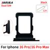 Лоток для SIM-карты для iPhone 16 Plus / Для iPhone 16 Pro Max Двойной слот для Micro-SIM Держатель Запасные части Читатель SD-карт