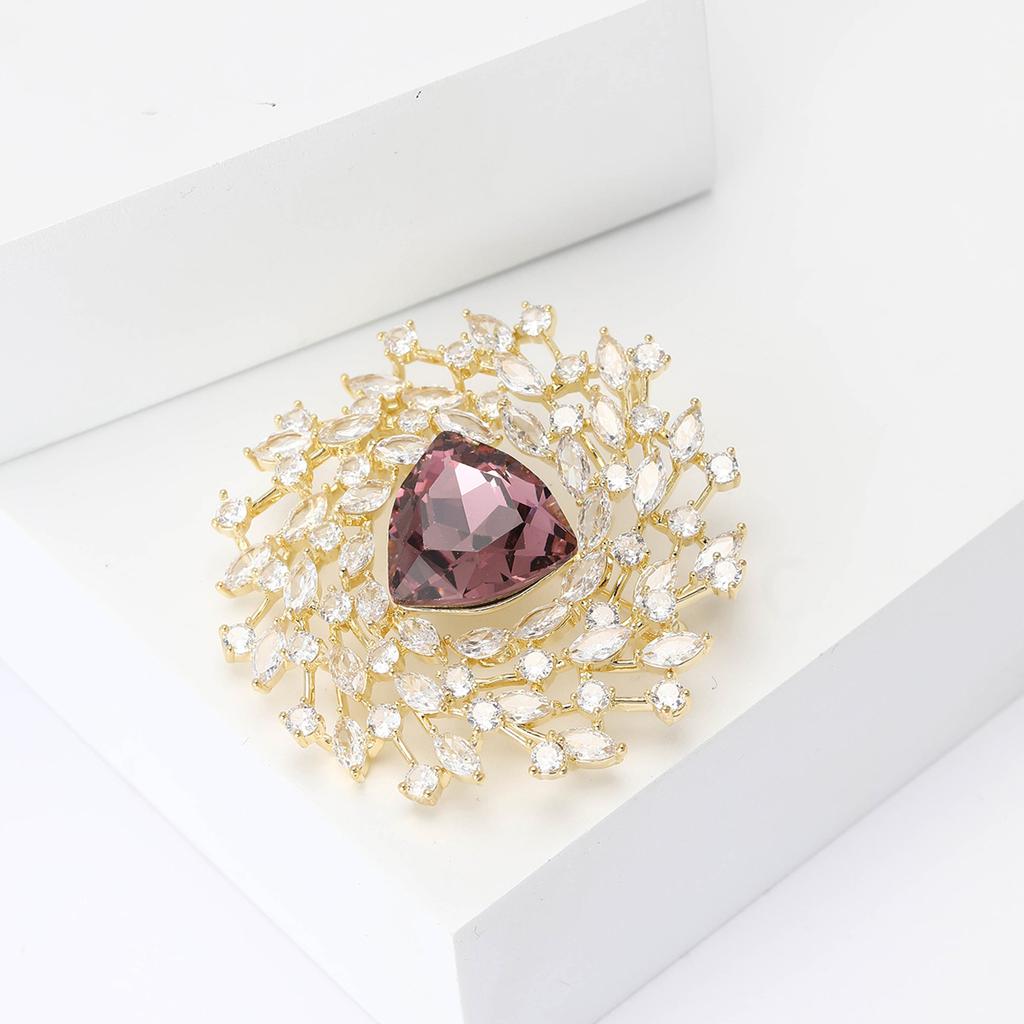 Высококачественная микро-инкрустированная медная циркониевая цыганская брошь, нишевый дизайн, женская шаль, платье, корсаж, ювелирное украшение, булавка