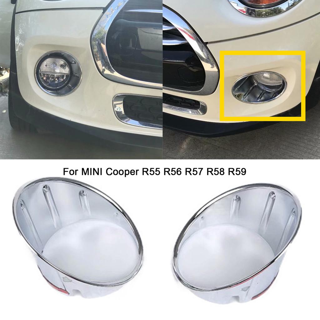 For MINI Cooper R55 R56 R57 R58 R59 Fog Lamp Light Cover Front Bumper Ring Trim Car