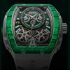 Mark Fairwhale High Quality Double Tourbillon Mechanical Watch for Men Sports Silicone Strap Tonneau Automatic Watches Mens