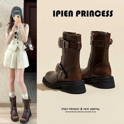 Женские ретро ковбойские сапоги, увеличивающие рост ботинки Мартина, Весна/Осень 2025 от Myllard