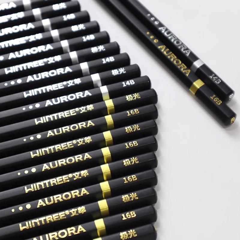 WINTREE Aurora 14B 16B Full Matte Pencil Sketching Tool Set Carbon Pencil Full Carbon Soft Carbon For Beginner Art Student