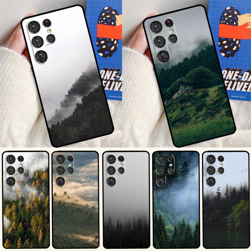 Мягкий чехол с узором 'Лесное облако' для Samsung Galaxy S25 Ultra S9 S10 S20 S22 S21 Plus S23 FE S24 Ultra Чехол Funda