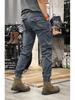 Мужские прямые функциональные тактические брюки с манжетами для активного отдыха