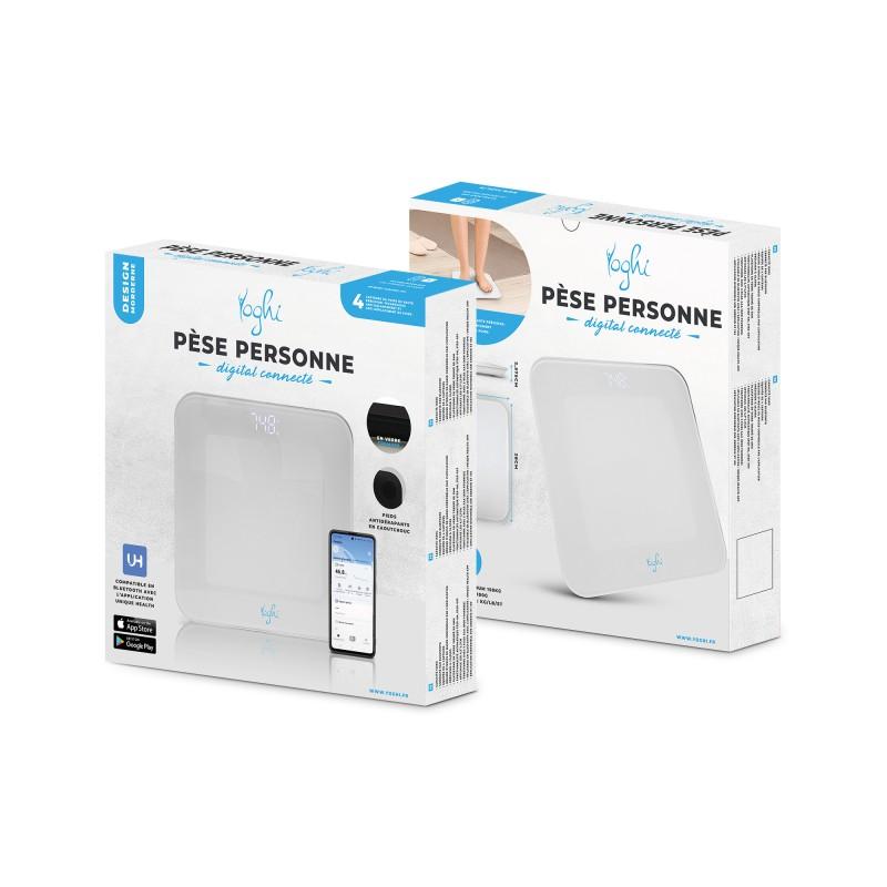 Yoghi - I_fit_2_white - Blanc - Pèse-personne Connecté - 180 Kg - App Dédiée