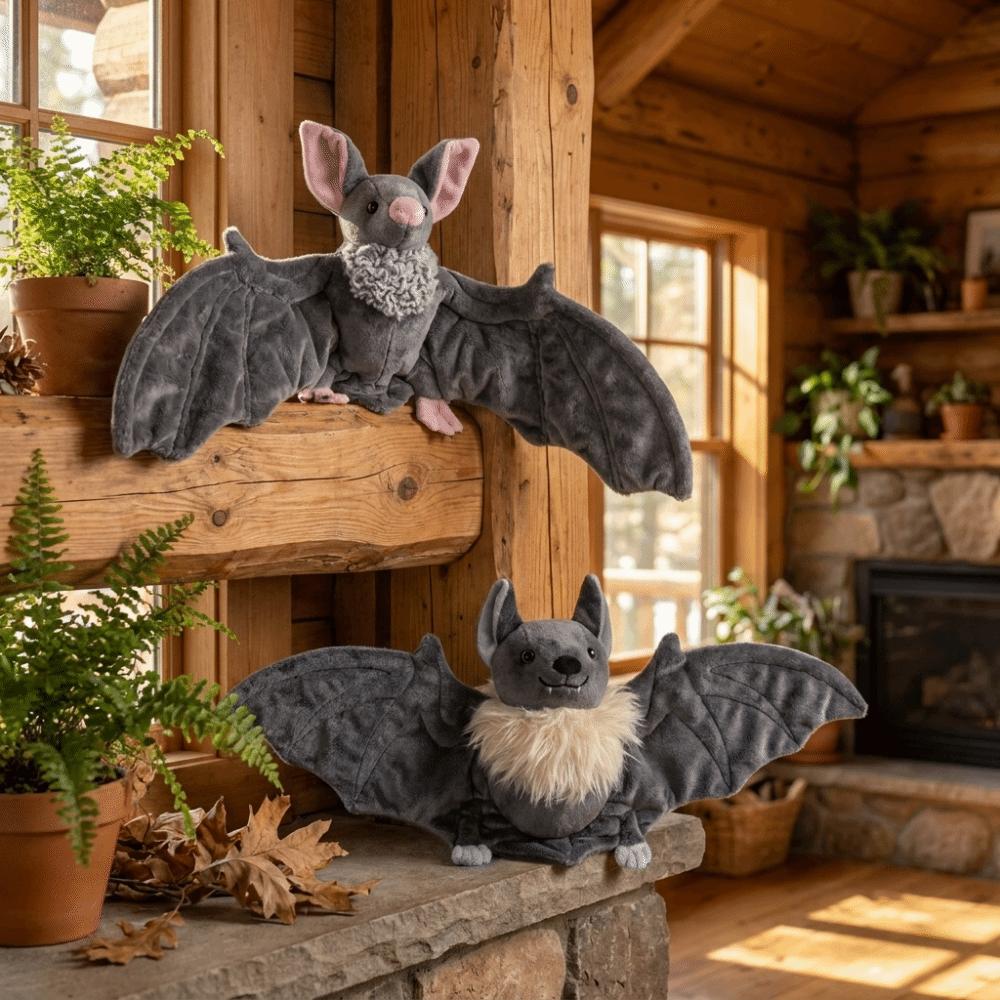 Fluffy Halloween Stuffed Animal PP Cotton Home Decor Ornament Adorable Big Wing Bat Daily