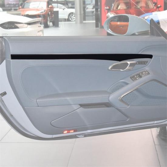 2Pcs Glossy Piano Black Door Panel Cover Trim For Porsche 718 Boxster Cayman