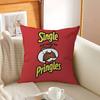 Классическая закуска ЛОГО P-Pringles Наволочки Мультяшная Декоративная для Дивана Домашняя Двусторонняя Печать Короткий Плюш Милая Наволочка