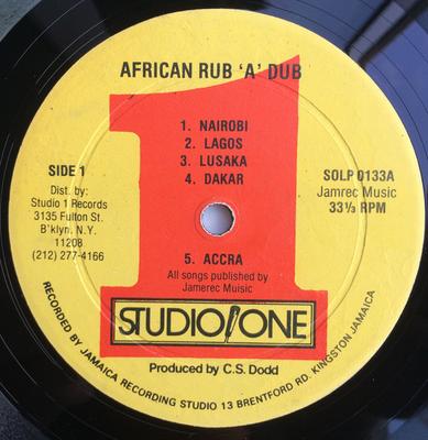LP Пластинка DUB SPECIALIST - African Rub 'A' Dub SOLP0133 Studio One 1980 США Регги, Ска и Даб Б/У