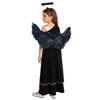 Girls 3 Pieces Greek God Roman Costume Outfit Metallic Gloss Patchwork Sleeveless Dress with Feather Angel Wings and Hair Hoop Cosplay Stage