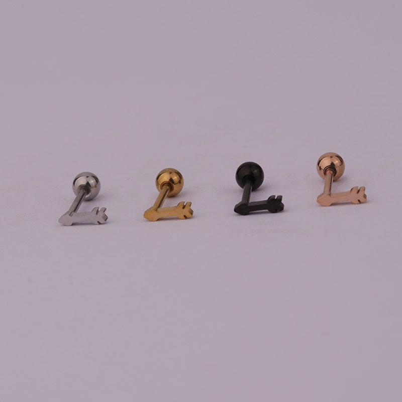 Vogue Small Cartilage Stainless Steel 2022 New 1PC 20G Trend Screw Back Piercing Jewelry Stud Earring Charming