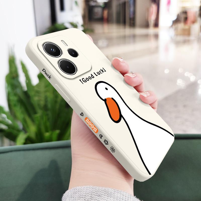 Lucky Duck Phone Case For Xiaomi Redmi Note 14 13 12 12S 11 11S 10 10S Pro Plus 15 15C 14C 4G 5G Silicone Cover