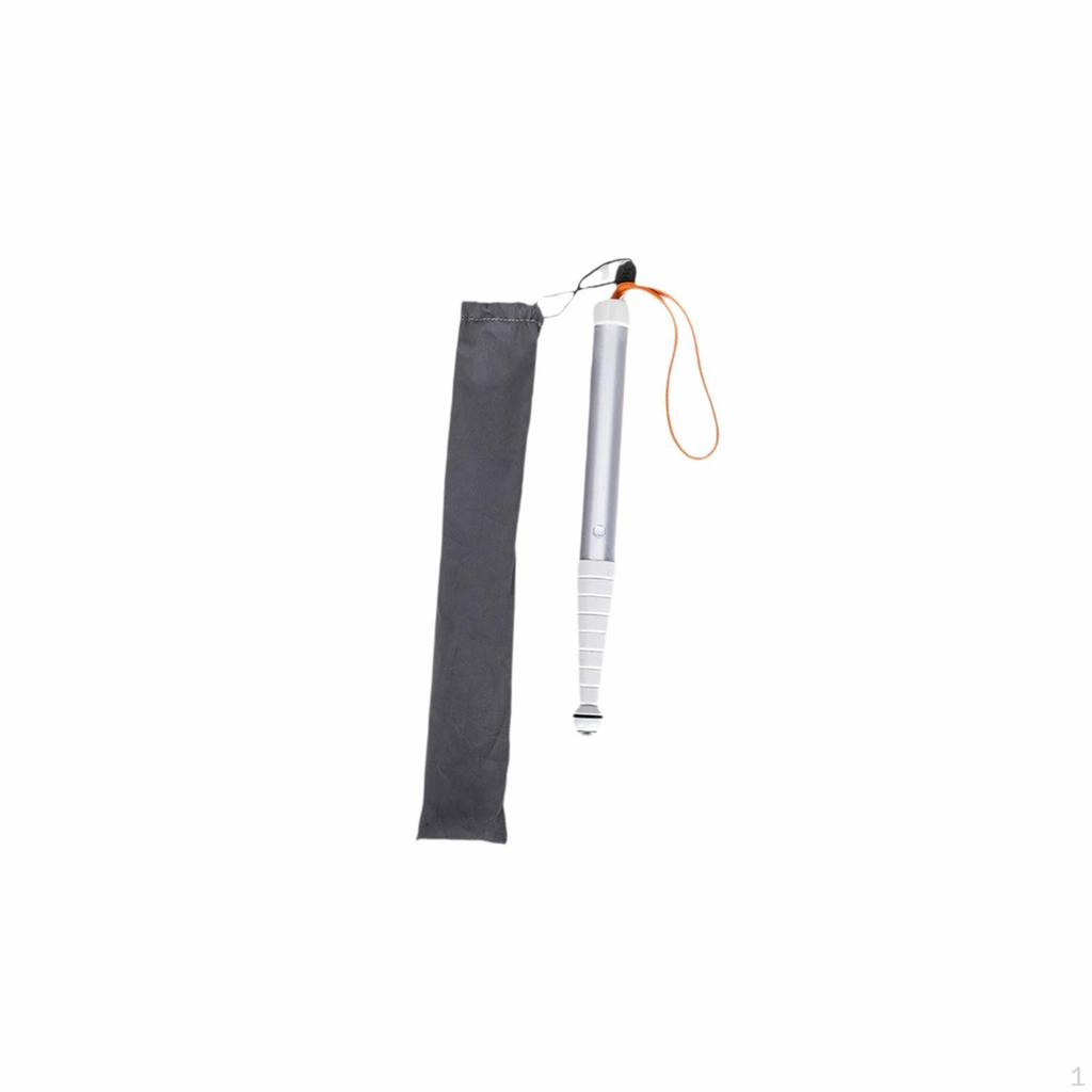 Walking Stick for Blind Titanium Alloy Shockproof Anti Slip with Storage Bag 7 Section 1.25m