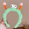 Корейский стиль губка повязка на голову скрученная забавная мультяшная плюшевая повязка на голову милый головной убор большие глаза обруч для волос