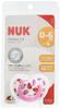 NUK Genius Ladybug Pacifier with Cap Finger for Healthy OCNK4010113 [Prevents Licking] Teething, Newborn, 0-6 Months,