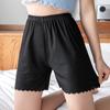 Women Summer Ice Silk Safety Shorts Anti Exposure No Curling Fashion Wavy Threaded Home Bottoms Three Quarter Short Pants