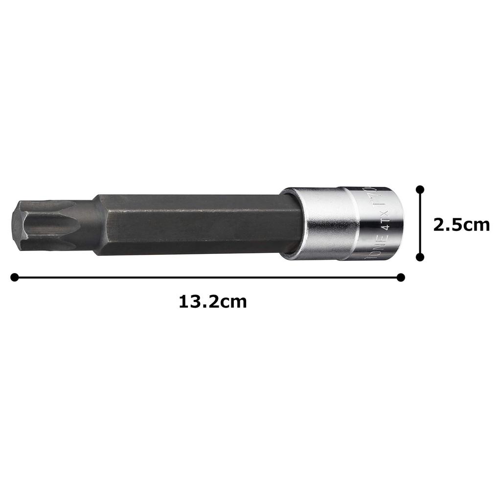 TONE Long Torx Socket Drive (Heavy Duty) 4TX-T70L, 12.7mm (1/2")