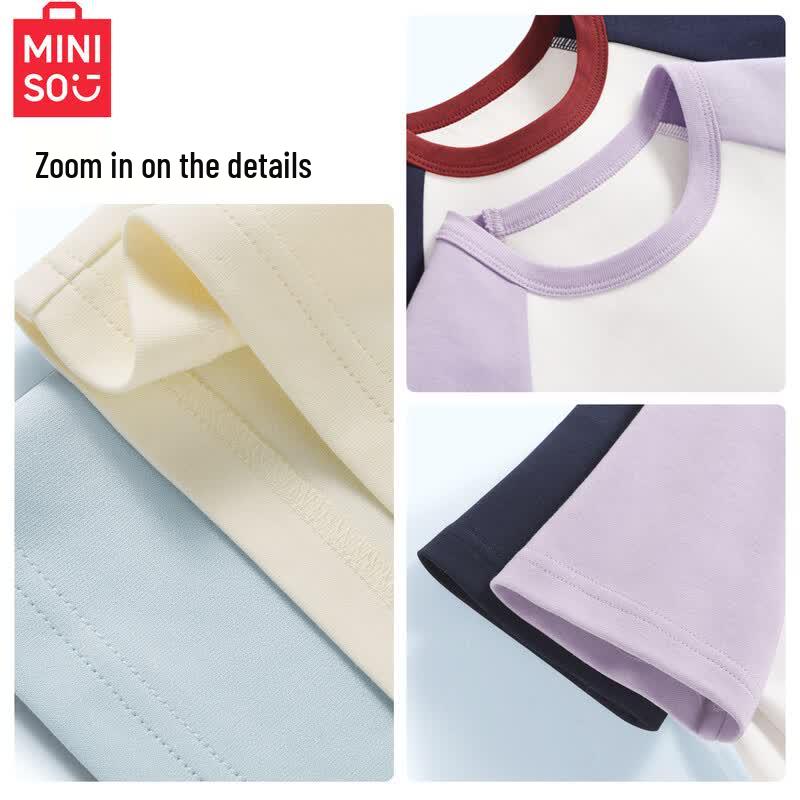 MINISO Girls' Cotton Short-Sleeve T-Shirt & Shorts Set