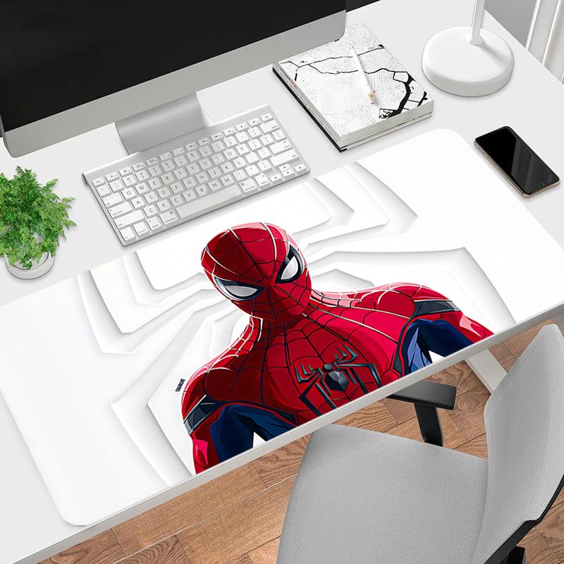 1Pc Spiderman Web Heroes Gaming Mouse Pad Keyboard Desk Mat Non-slip Rubber Lock Edge Waterproof Computer Mousepad for Office Home Decor S1129