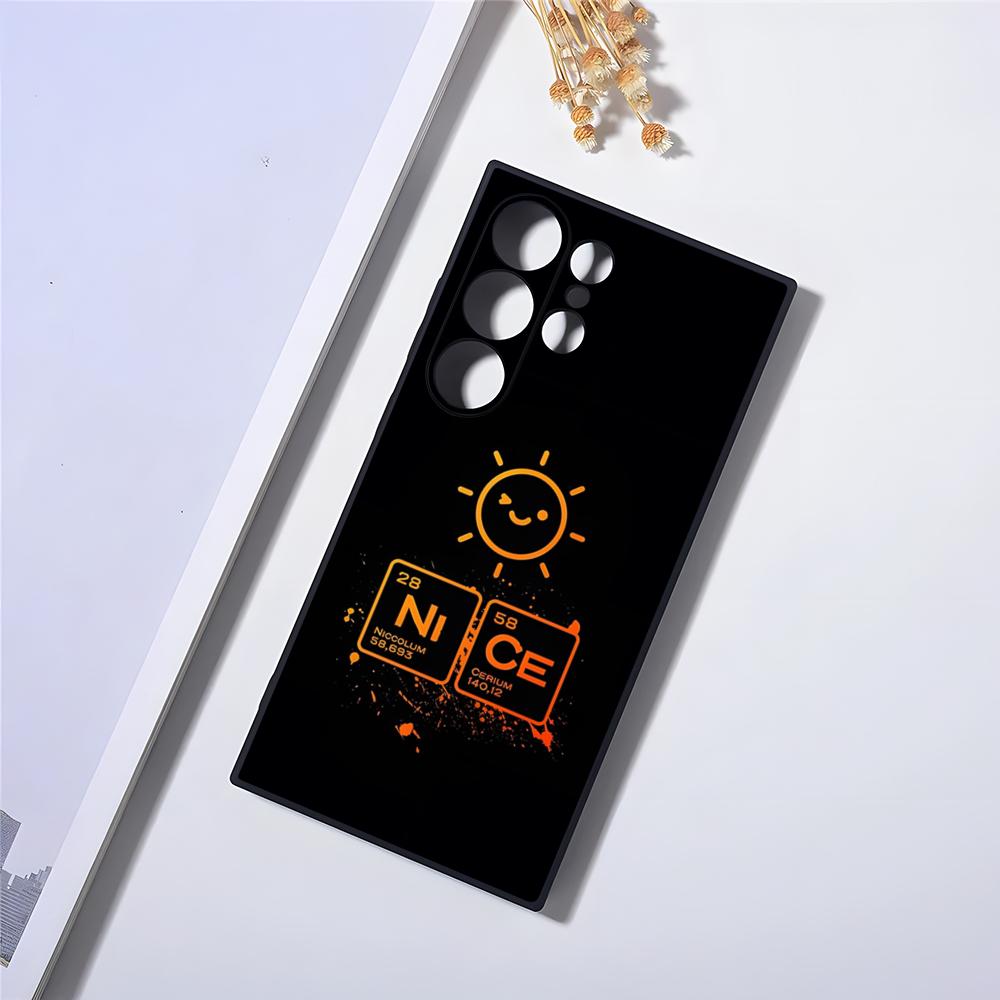 Chemistry Periodic Table Phone Case For Samsung S24 Ultra S23 Fe S22 S20 S21 Plus Galaxy A54 A34 A24 A53 Note 20 Cover