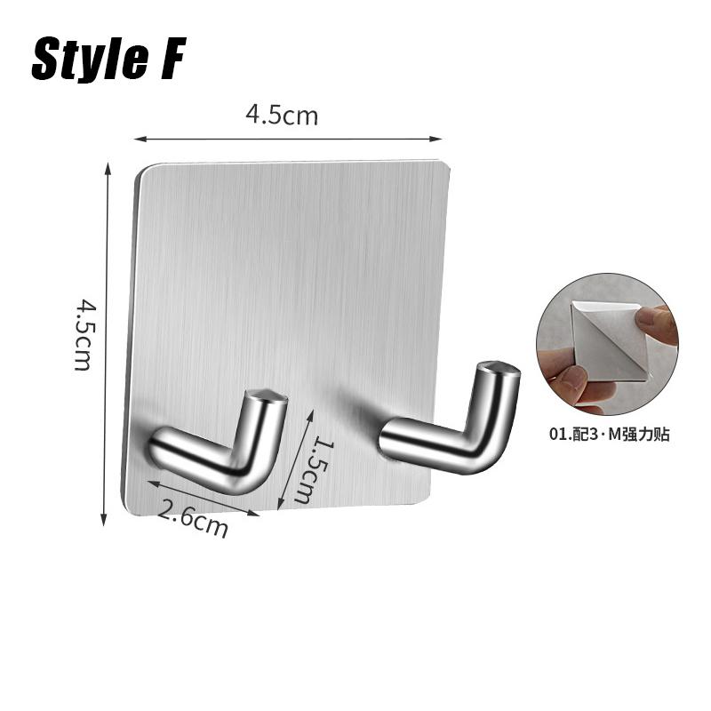 Крючок из нержавеющей стали 304 Самоклеящийся Многоцелевой Универсальный Крючок Вешалка для полотенец в ванной Ключница Органайзер для кухонных принадлежностей