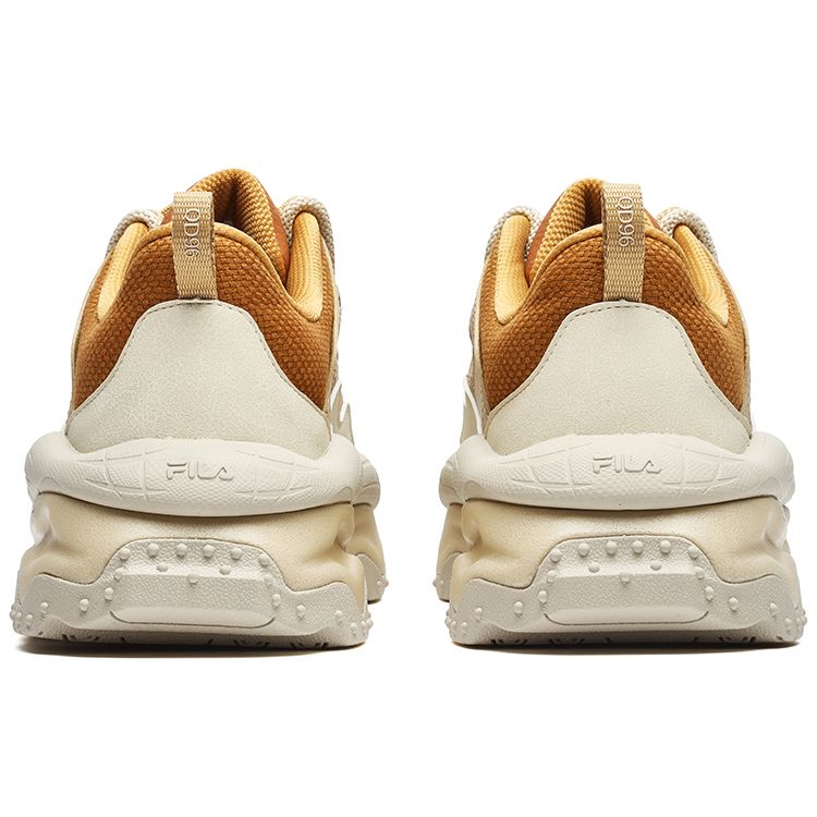 Fila Fusion Qd96 Обувь Star Peak Ткань Синтетическая кожа Ретро Низкие кроссовки Папины кроссовки Женская кроссовка Коричневый T12W241201FTC