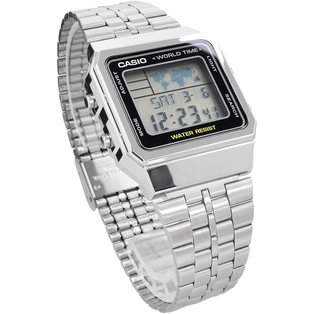 Casio Базовые цифровые часы A500WA-1 из нержавеющей стали Водонепроницаемые Кварцевые