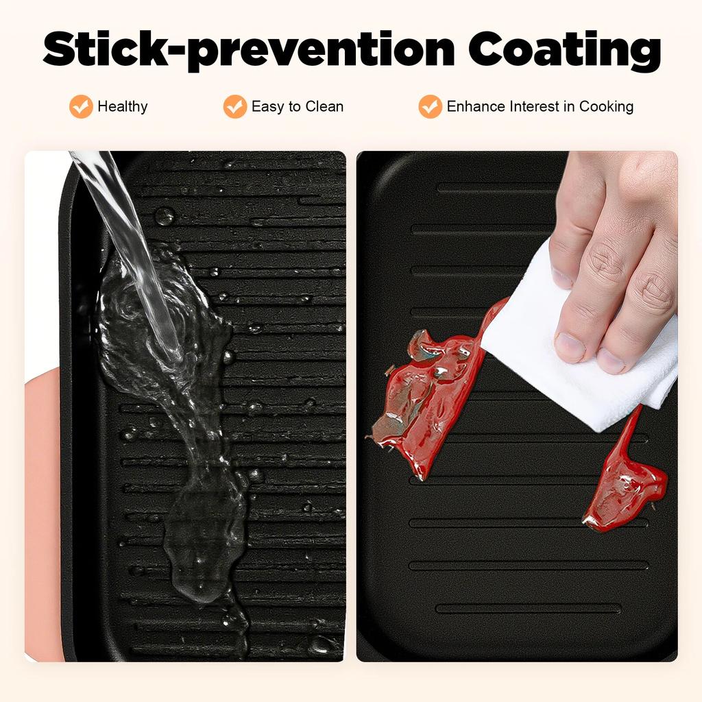 Электрическая сковорода-хотпот 2-в-1, 110 В, настольная электрическая сковорода-хотпот с крышкой, портативная ручка, антипригарная сковорода для варки и жарки