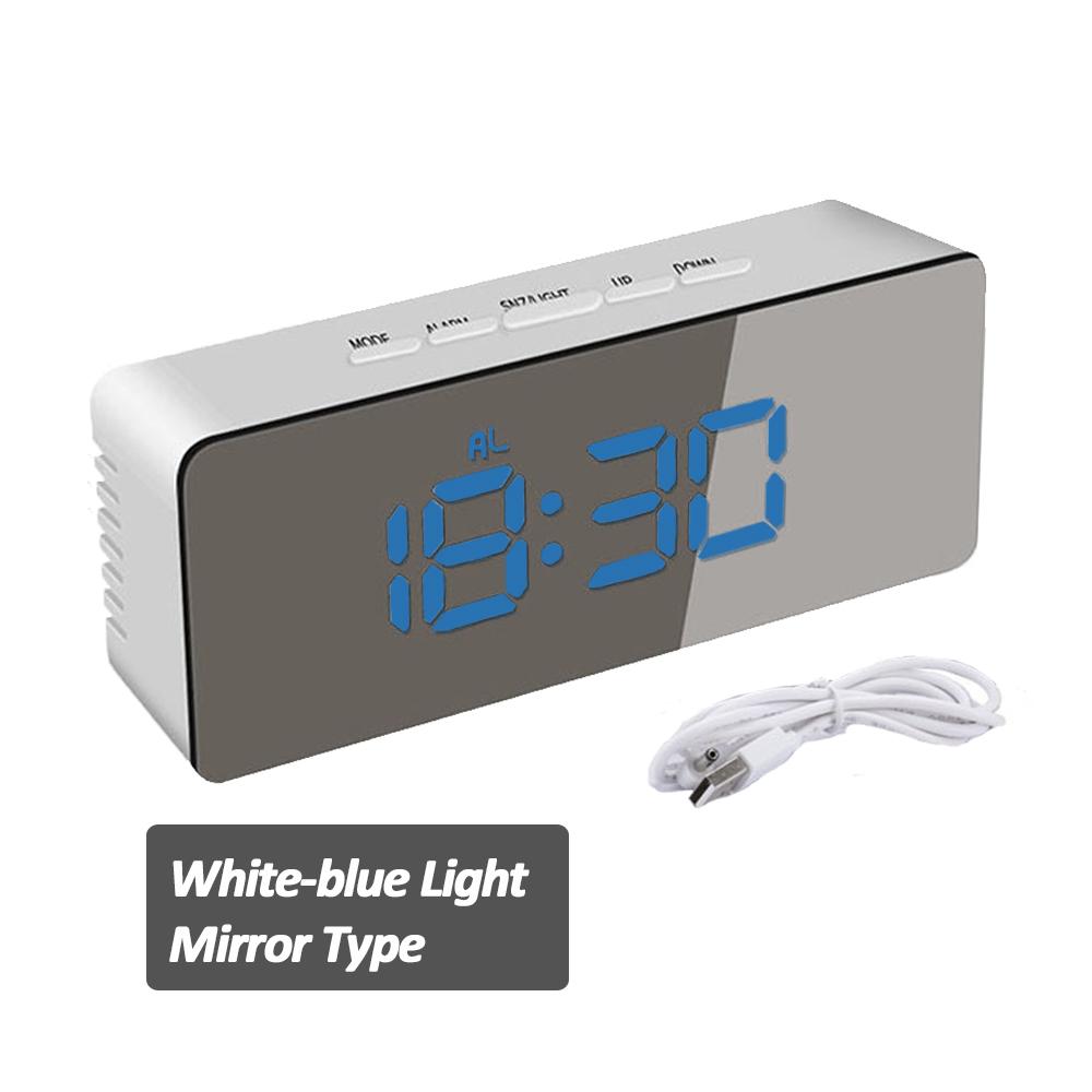 Цифровой будильник со светодиодным экраном Электронные часы с большим цифровым дисплеем Цифровые настольные часы с функцией голосового управления