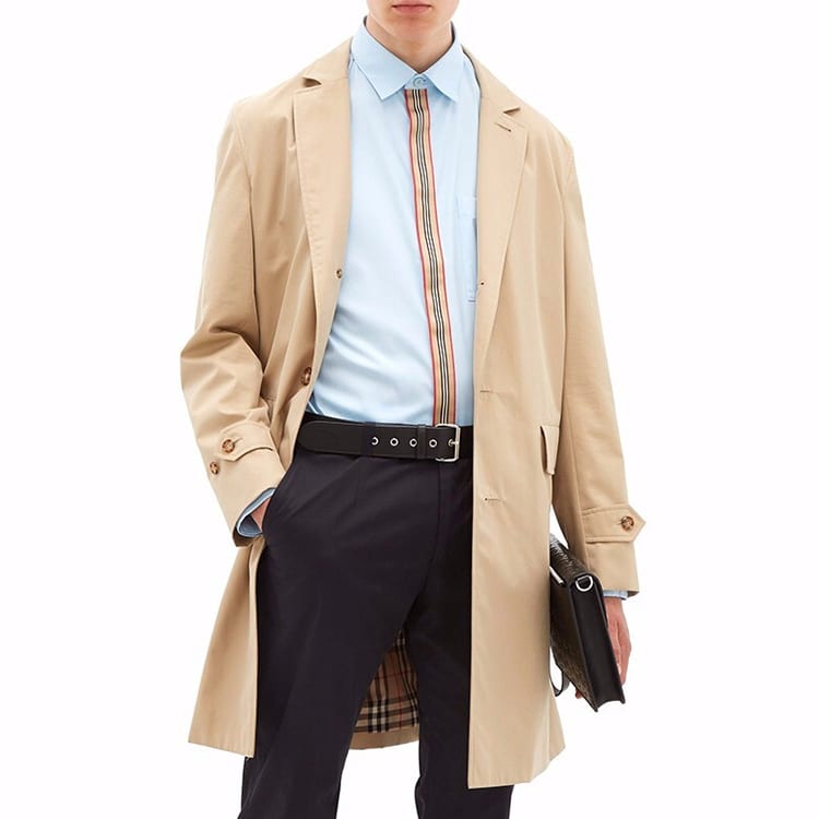 Burberry Shirts Men's Blue Pointed Collar Moderate Other 80154351