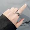 Geometric Glossy Concave Convex Shaped Ring Female Niche Design Personality High Sense Finger Ring Ins Cold Temperament Opening Index Finger Ring