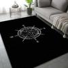 Compass Design Area Rugs Retro Nautical Style Star Map Pattern for Modern Living Room Home Decor