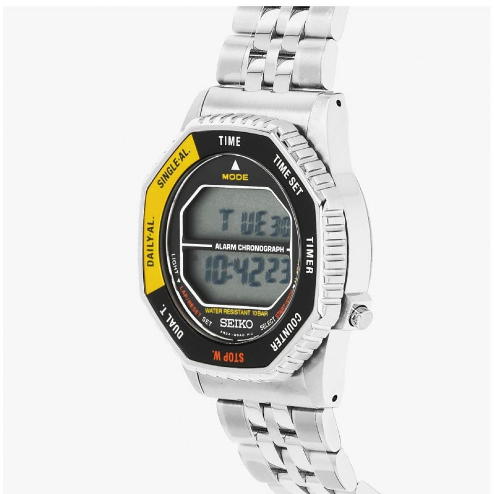 Seiko Chronograph Digital Men S Metal Watch With Rotating Bezel Smgg17p1