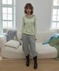 PISCESS Color Block Layered Long Sleeve Tee_Lime