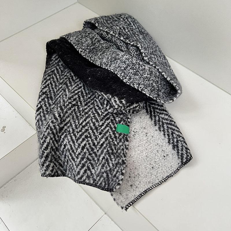 New Winter Atmosphere Warm Long Shawl Lengthened Thickened Versatile Knitted Scarf Scarf