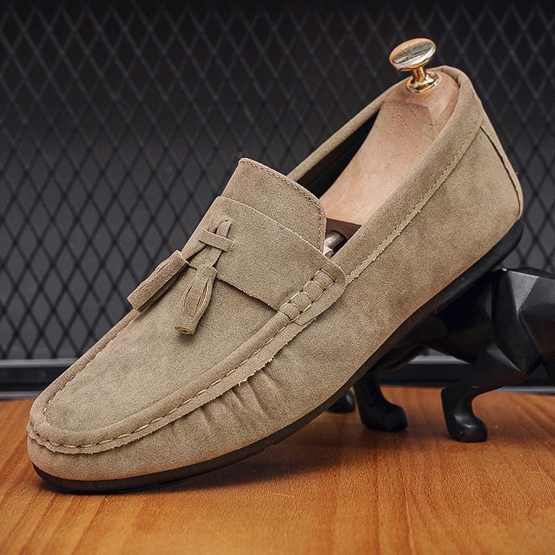 Fashion Comfortable Men's Shoes Soft Sole Loafers Outdoor Mens Casual Shoes Fashion Leather Shoes Autumn Flat Male Driving Shoe Zapatos