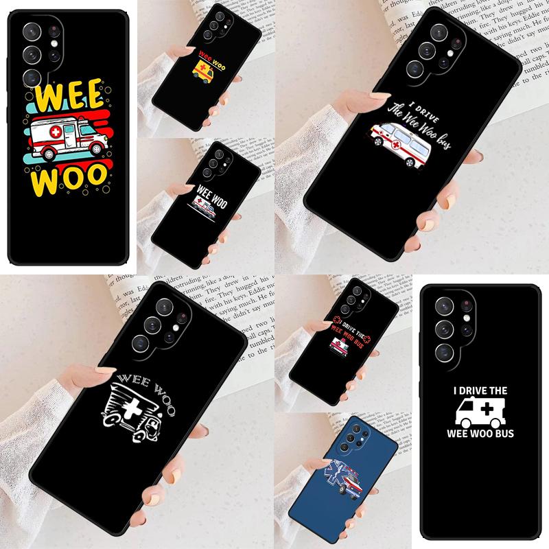 Paramedic Ambulance Wee Woo Cell Phone Case for Samsung Galaxy S26 Ultra S25 S24 S23 S22 S21 S20 Note10 Cover