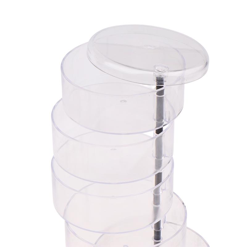 Transparent Storage Box Dust Proof And Waterproof Large Capacity Rotatable Jewelry Hairpin Jewelry Cosmetics Storage Box