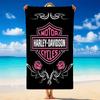 Harley-Davidson Быстросохнущее Микрофибровое Пляжное Полотенце Мягкое Впитывающее Пескостойкое Полотенце Для Пляжа Бассейна Путешествий Лето