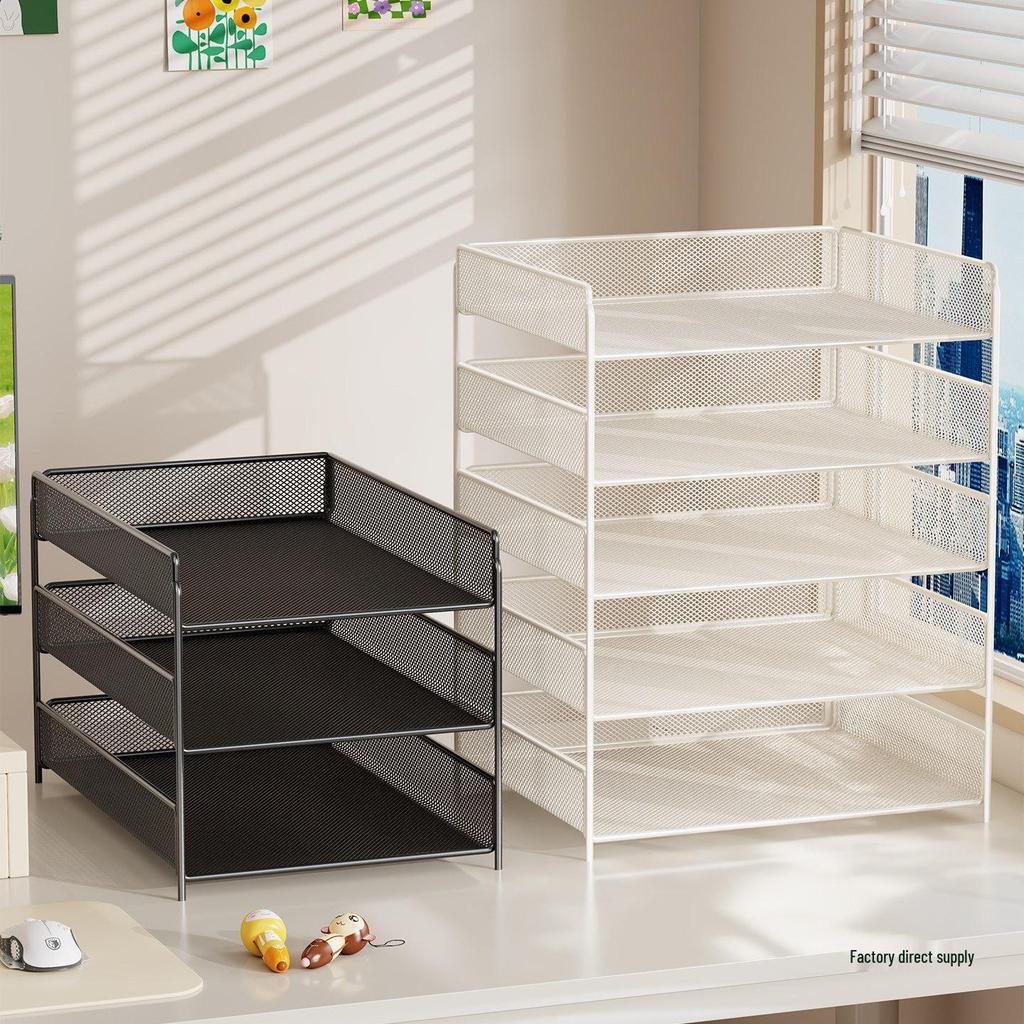 Multi-Functional Metal Document Rack - Large Capacity Office Storage Organizer