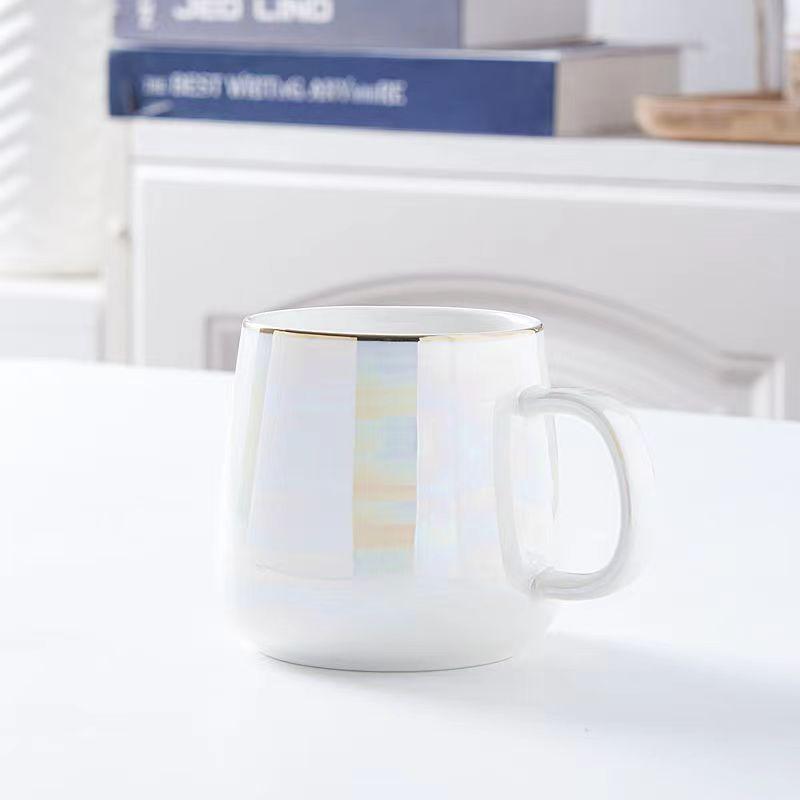 Colorful Pearl Glaze Mug Mugs Coffee Cups and Mugs Drinkware Cup of Coffee Mug for Tea Original Beautiful Beer Funny Ceramic Lid