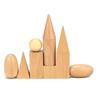 10Pcs/Set Wooden 3D Geometric Solids Learning Aids Kids Math Educational Toy