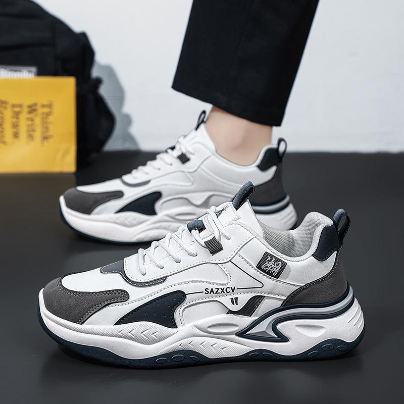 Men's shoes 2026 new spring fashion sports running dad shoes versatile leather breathable casual shoes NK115