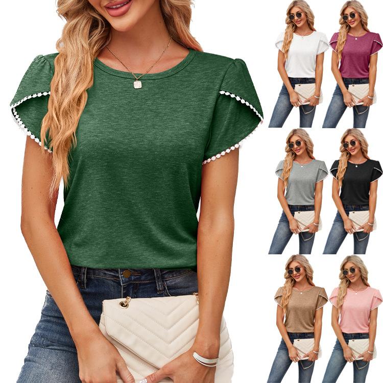 Ladies' Short Sleeved Temperament Casual And Fashionable Design Sense Spring And Summer Top Y2K Sexy Waist Cinching Short Sleeved T-Shirt