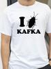 Я люблю Франца Кафку Принт Футболка Классическая мужская Женская футболка Новая с коротким рукавом Женские топы Модная повседневная одежда