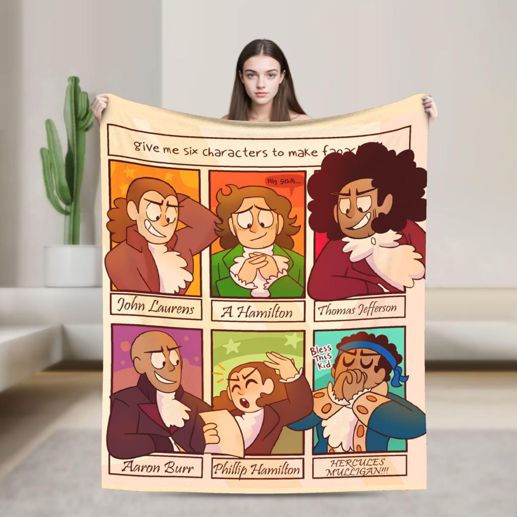 Hamiltons the Musical Blanket Quality Warm Soft  Bedding Throws Winter Picnic Couch Chair Funny Bedspread