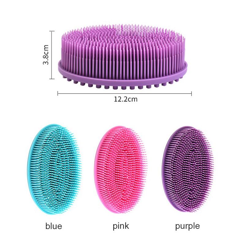 Милая мягкая силиконовая щетка для тела, мытье ванны, душ, отшелушивание кожи, подходит для ребенка