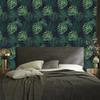 Wallpaper Tropical monstera leaves on a dark background 50x1000