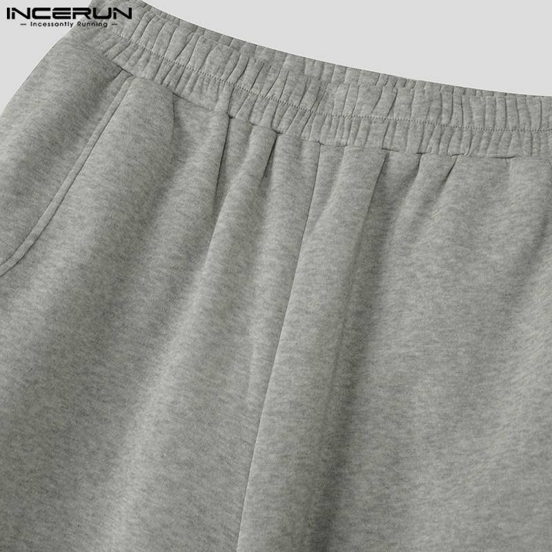 INCERUN Мужские эластичные талии вырез полые длинные спортивные брюки спортивные штаны