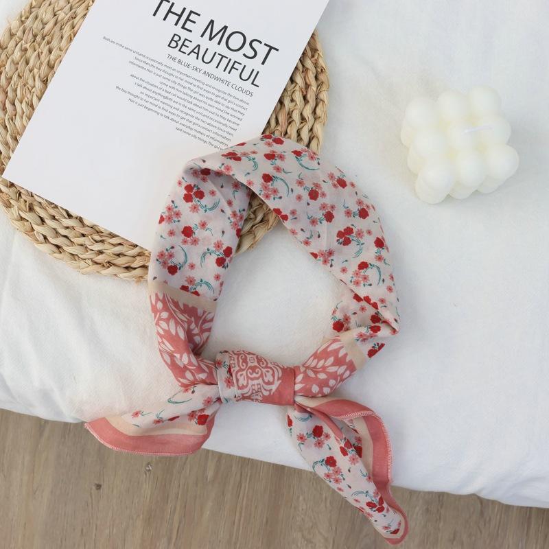 100% Cotton Square Scarf Floral Print Neck Tie Scarf Headkerchief Female Foulard Head Scarf Women Hijab Bandanas Neck Scarves